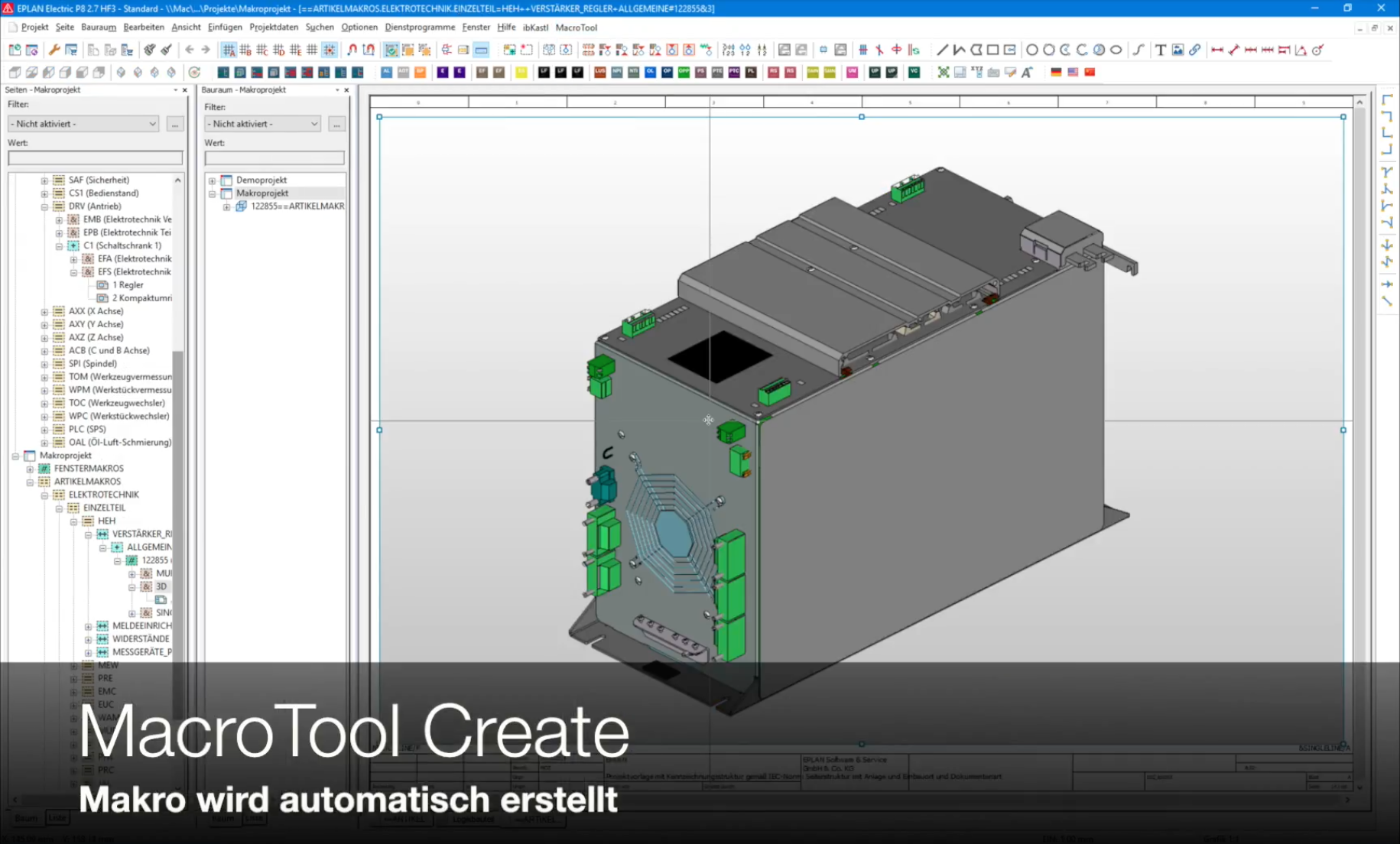 Macro creator. EPLAN. EPLAN Pro Panel. Контроллер в EPLAN. Автоматический выключатель EPLAN.